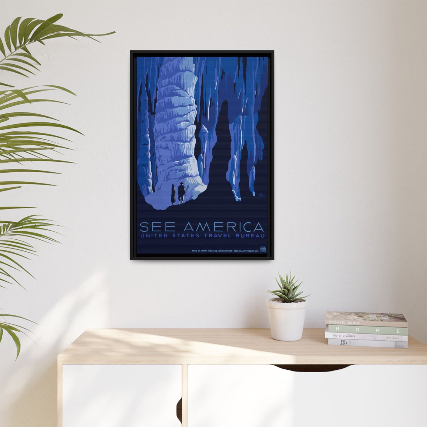 See America National Park Framed Canvas - WPA Poster