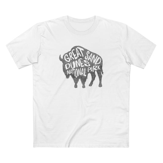 Great Sand Dunes National Park T-Shirt - Bison in White