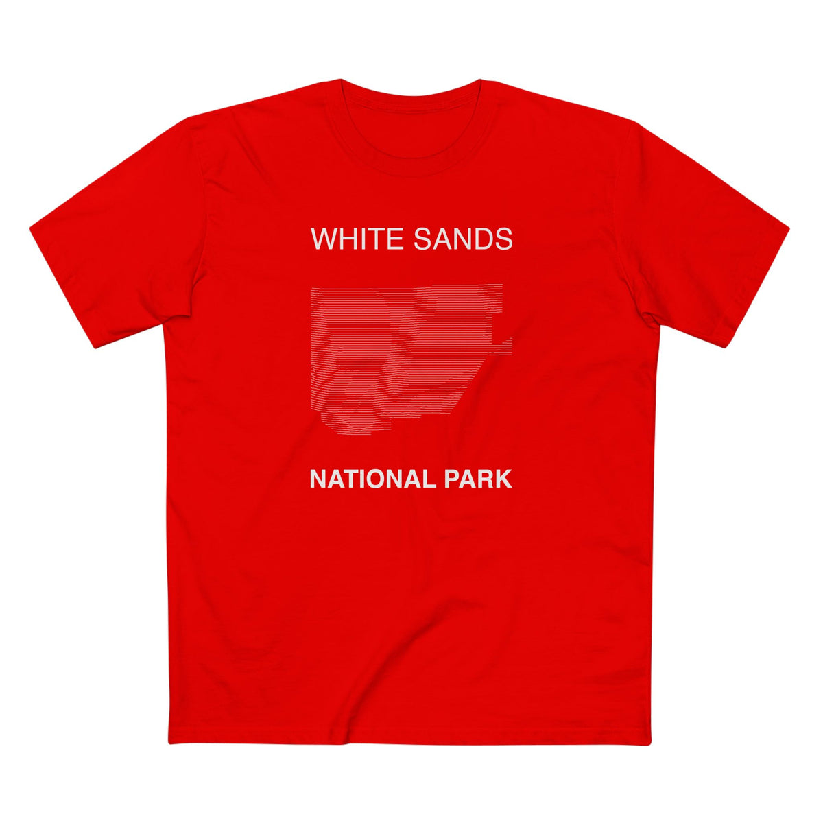 White Sands National Park T-Shirt Lines in Red