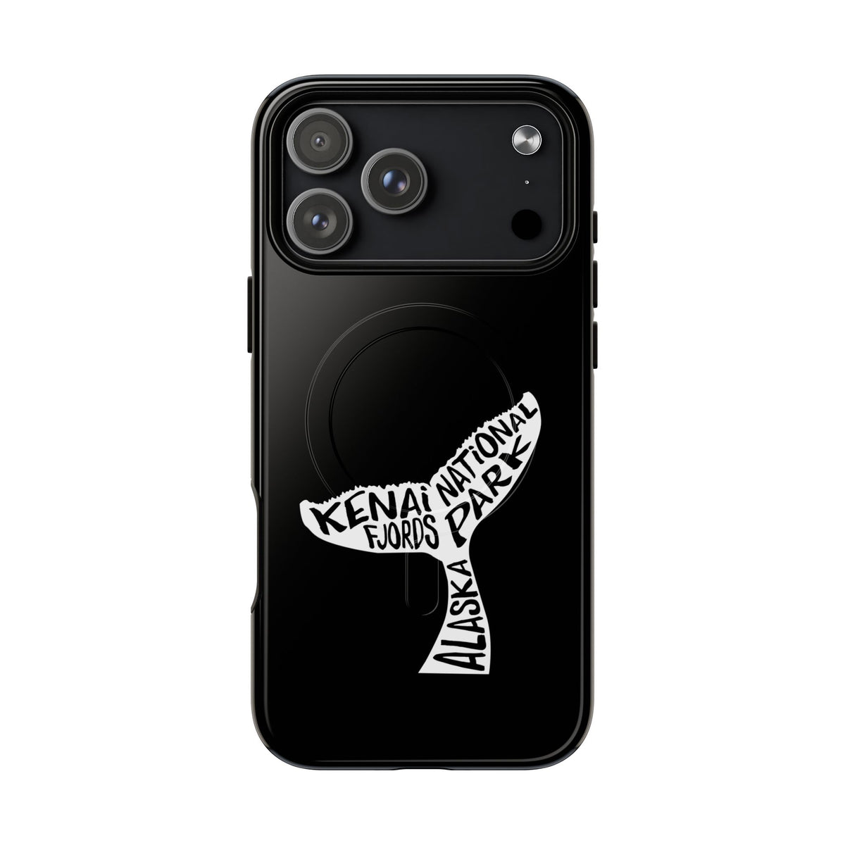 Kenai Fjords National Park iPhone Case with MagSafe - Humpback Whale Tail Design