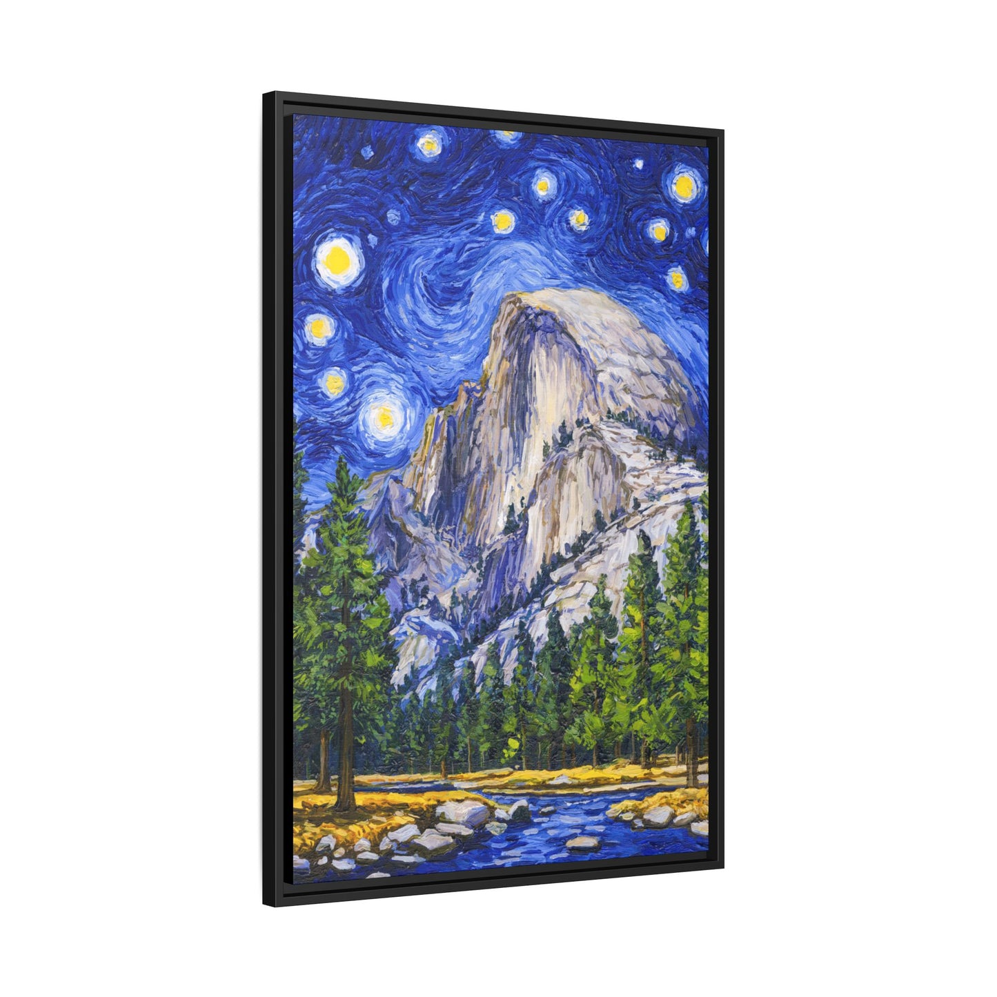 Yosemite National Park Framed Canvas - The Starry Night