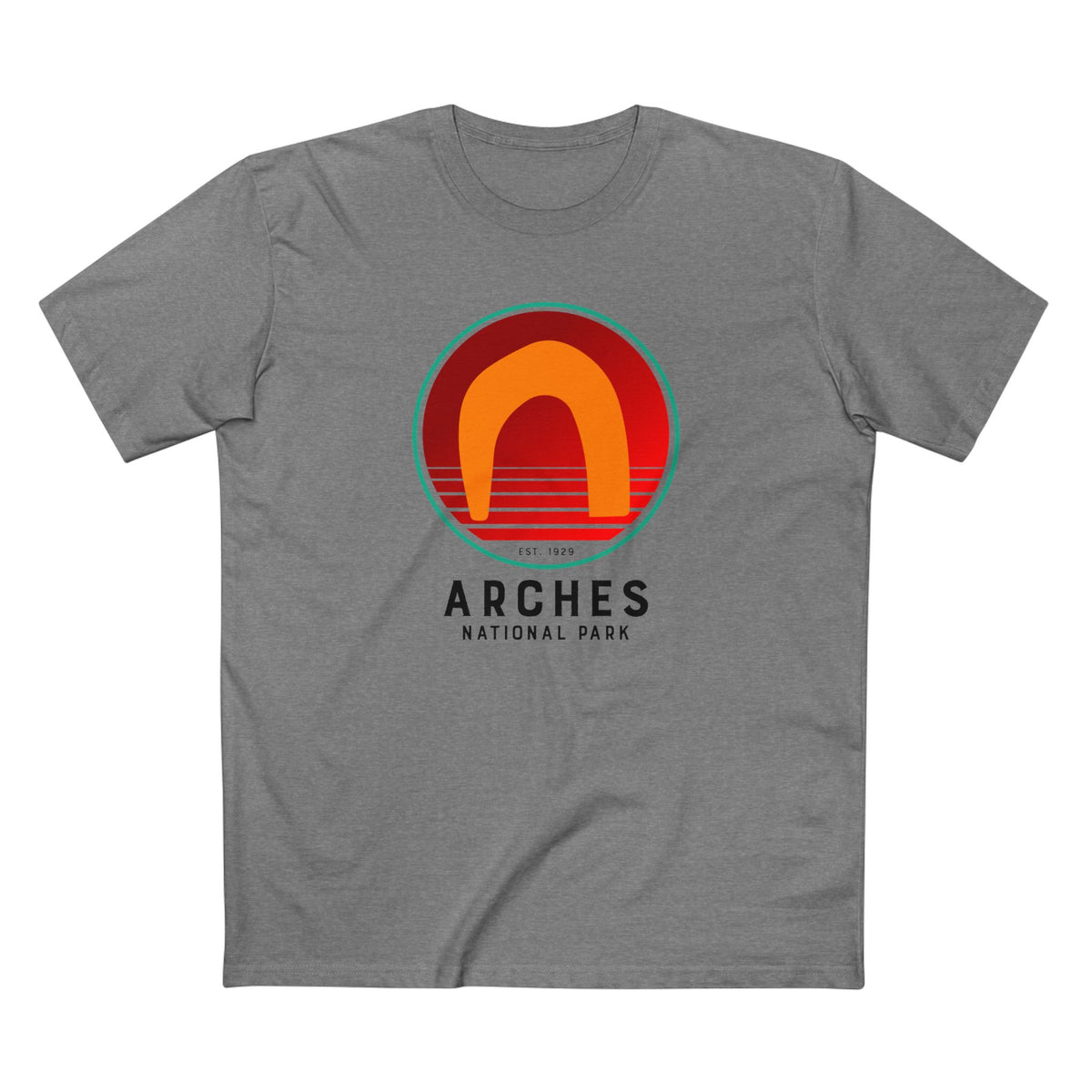 Arches National Park T-Shirt - Delicate Arch Design in Athletic Heather