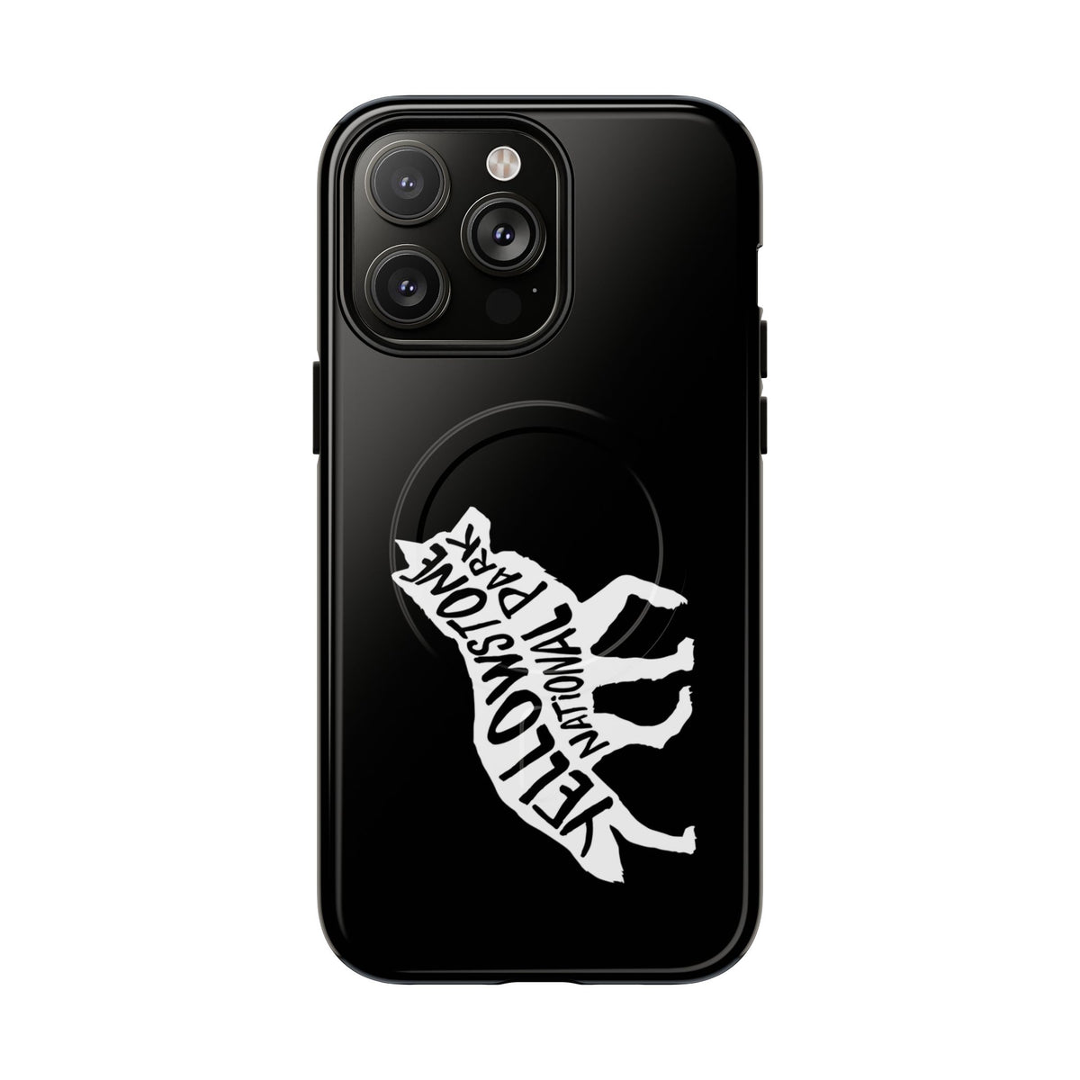 Yellowstone National Park iPhone Case with MagSafe - Wolf Design