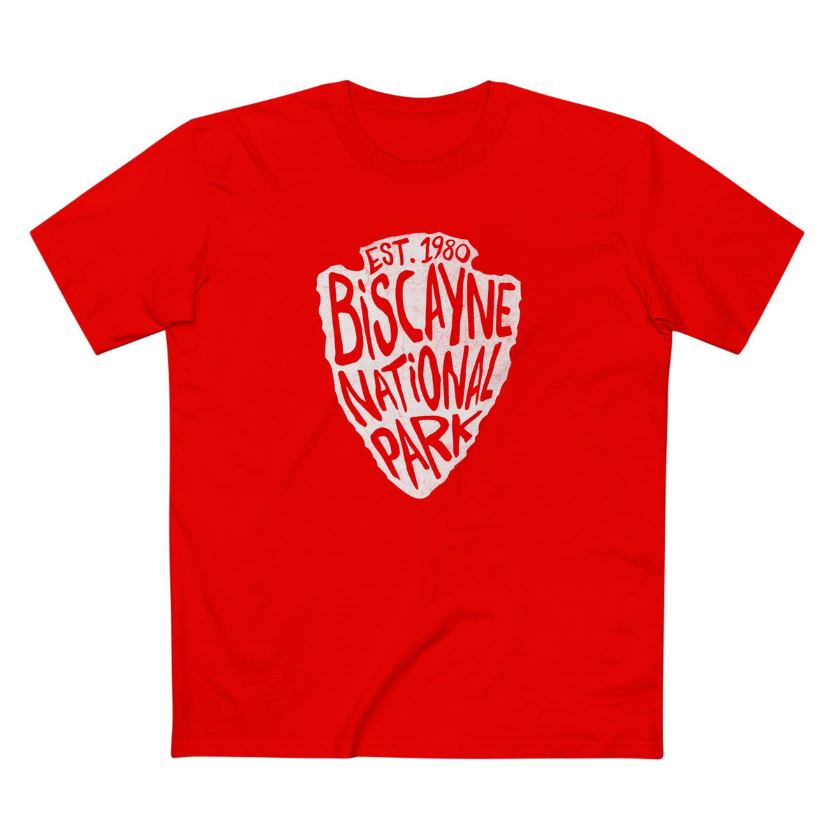 Biscayne National Park T-Shirt - Arrowhead Design in Red