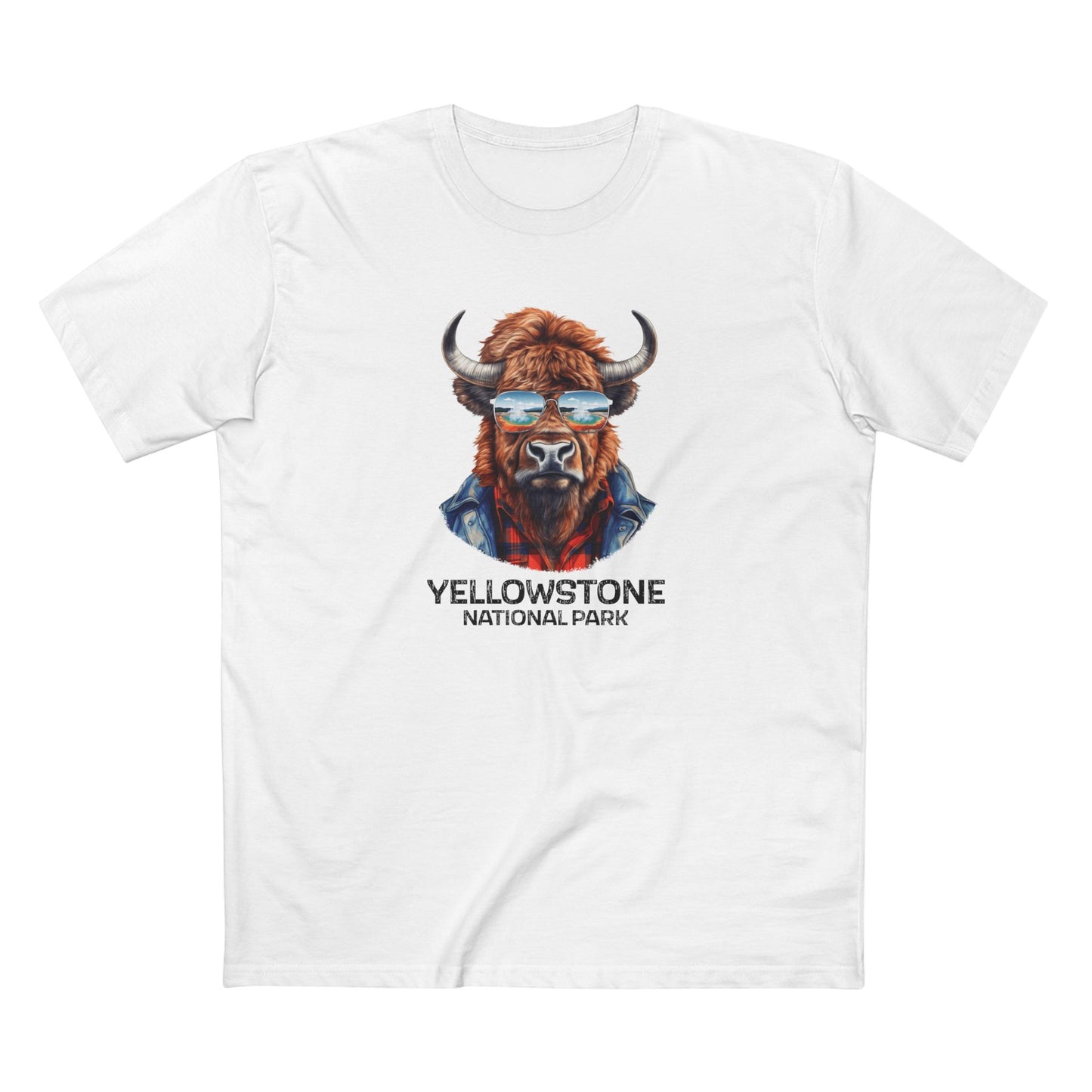 Yellowstone National Park T-Shirt - Bison in White