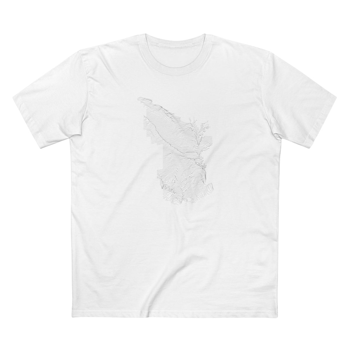 Arches National Park T-Shirt - Topographical Lines in White