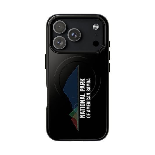 National Park of American Samoa iPhone case with MagSafe featuring histogram artwork.