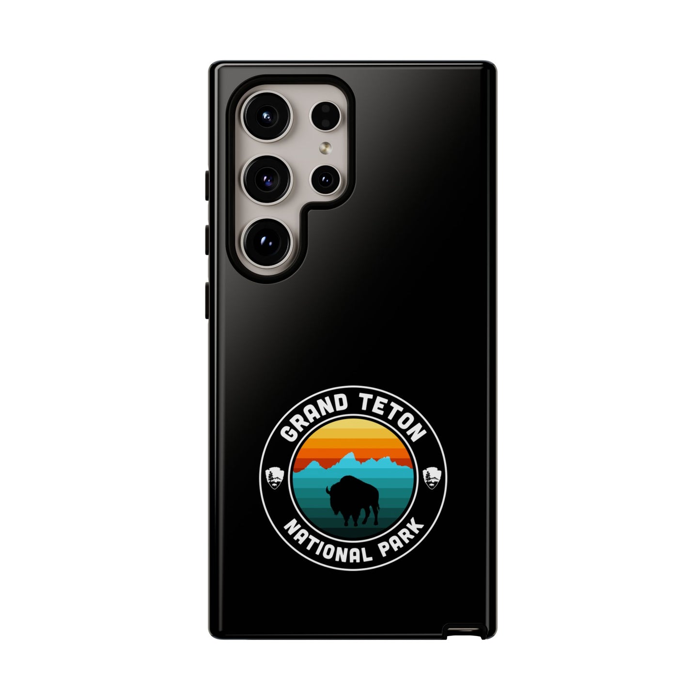 Grand Teton National Park Phone Case - Round Emblem Design