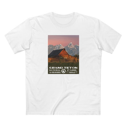 Grand Teton National Park T-Shirt - WPA Poster Barn in White