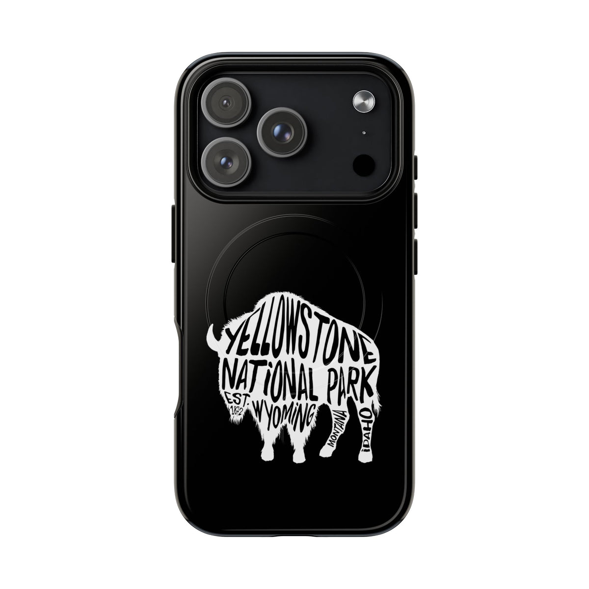 Yellowstone National Park iPhone Case with MagSafe - Bison Design
