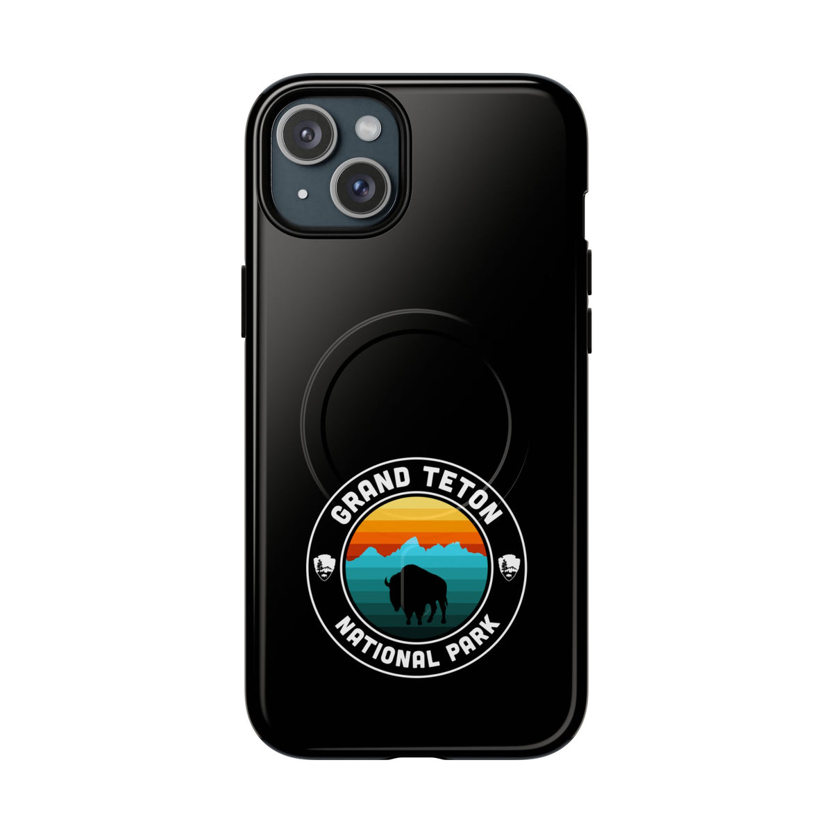 Grand Teton National Park iPhone Case with MagSafe - Round Emblem Design