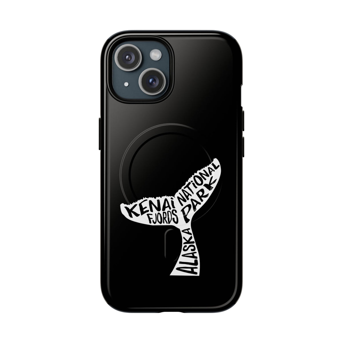 Kenai Fjords National Park iPhone Case with MagSafe - Humpback Whale Tail Design