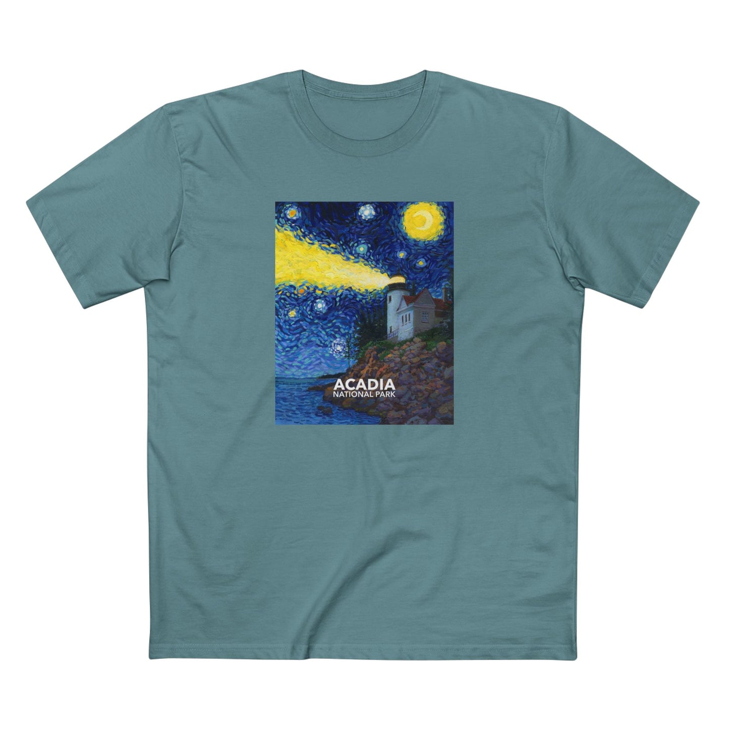 Acadia National Park T-Shirt - Starry Night in Slate Blue