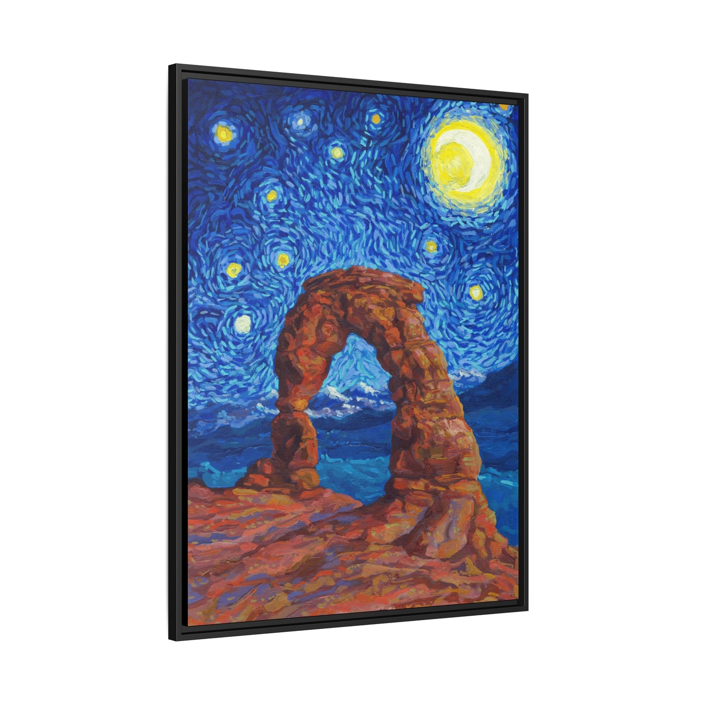 Arches National Park Framed Canvas - The Starry Night
