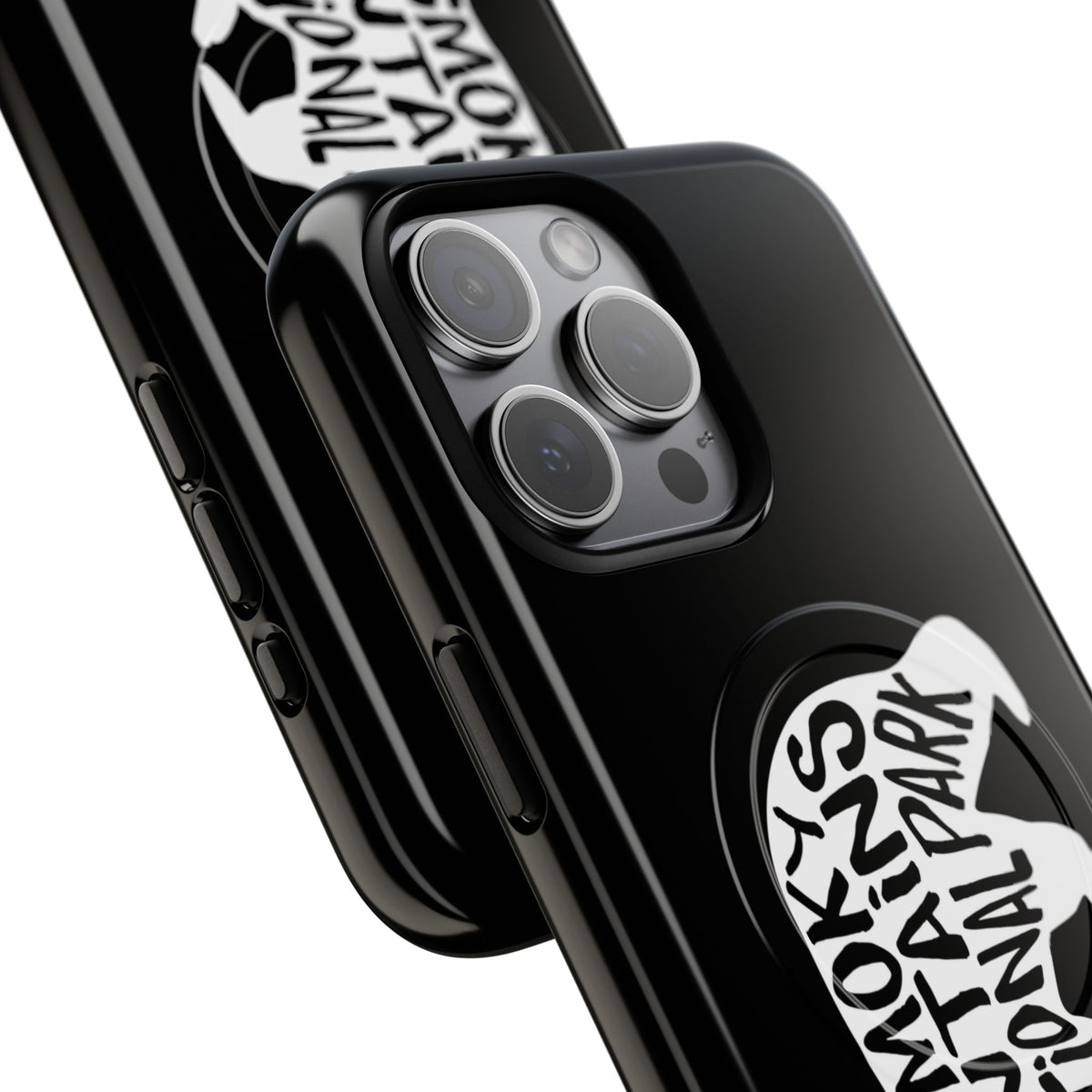 Great Smoky Mountains National Park iPhone Case with MagSafe - Black Bear Design