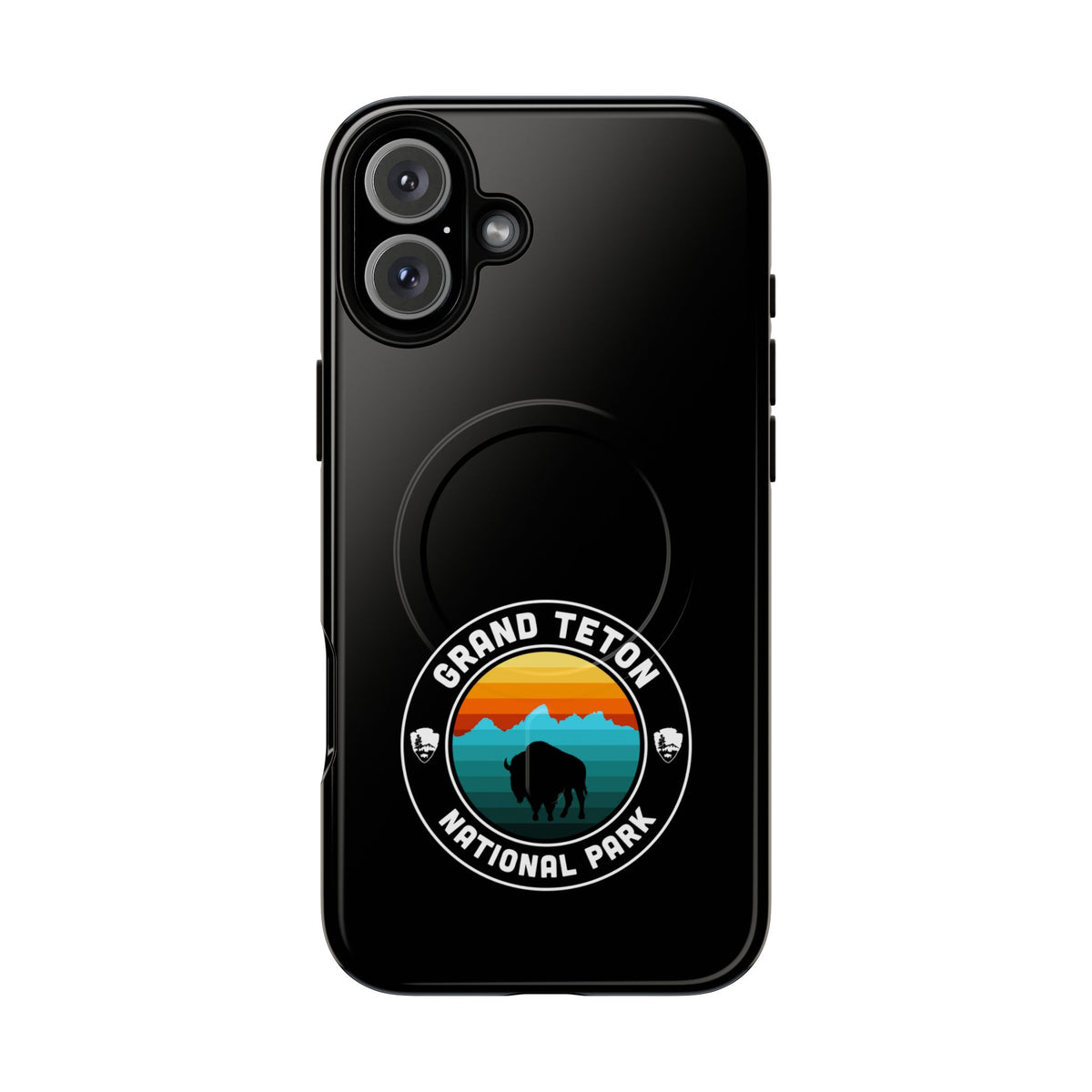 Grand Teton National Park iPhone Case with MagSafe - Round Emblem Design