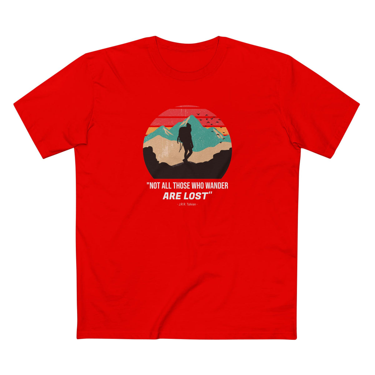 Not All Those Who Wander Are Lost T-Shirt in Red