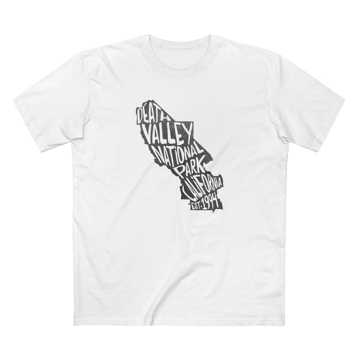 Death Valley National Park T-Shirt - Map in White