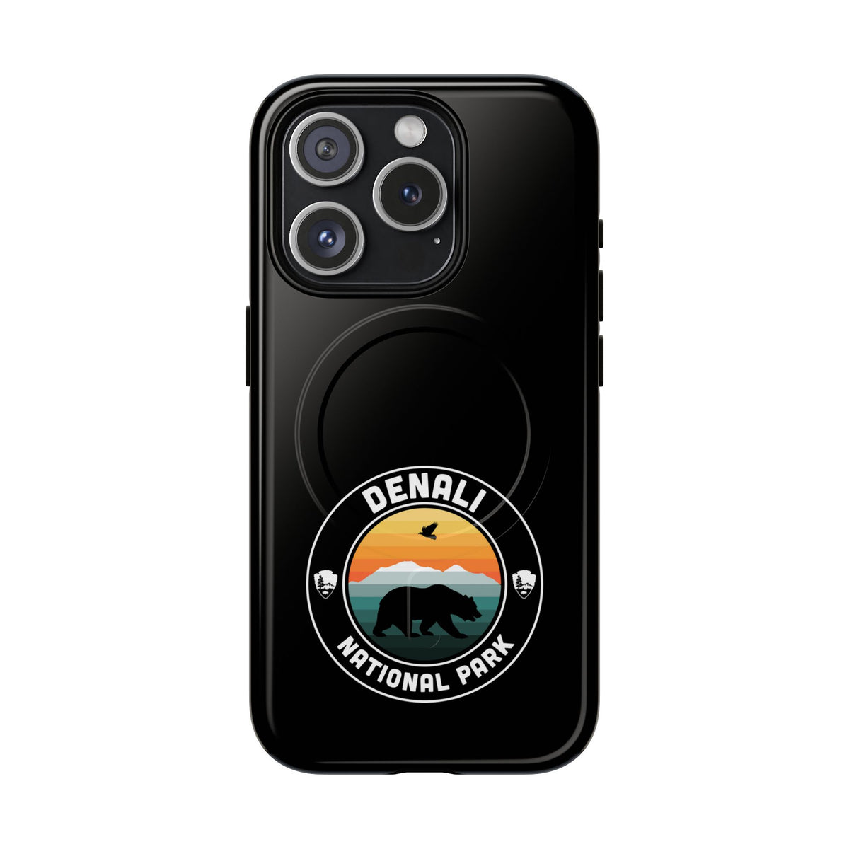 Denali National Park iPhone Case with MagSafe - Round Emblem Design