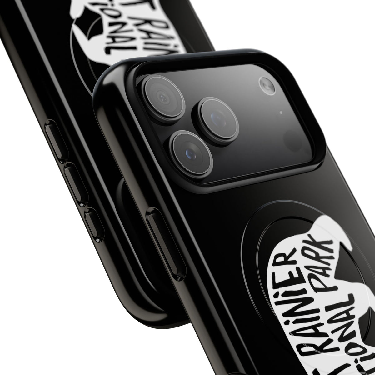Mount Rainier National Park iPhone Case with MagSafe - Black Bear Design