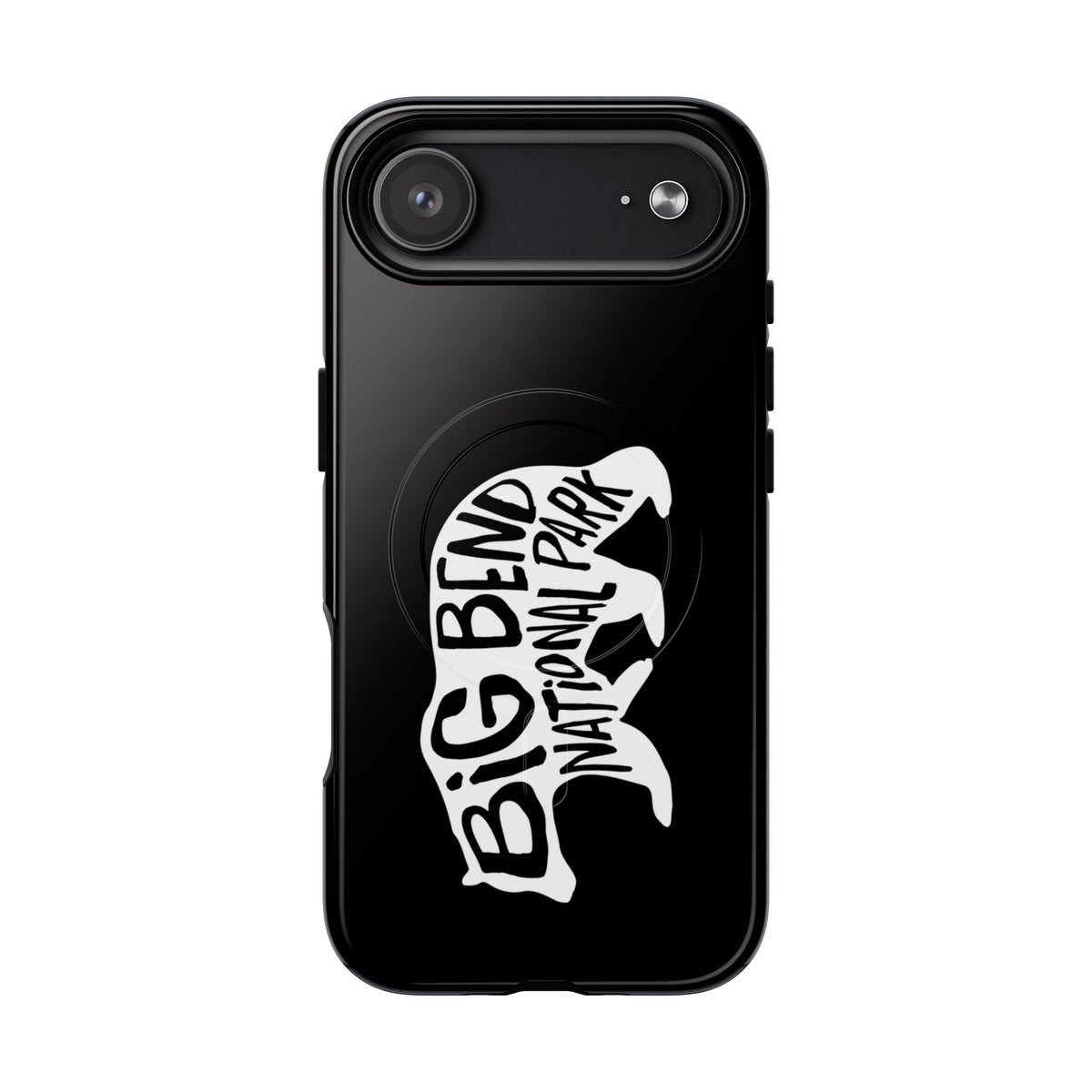 Big Bend National Park iPhone Case with MagSafe - Black Bear Design