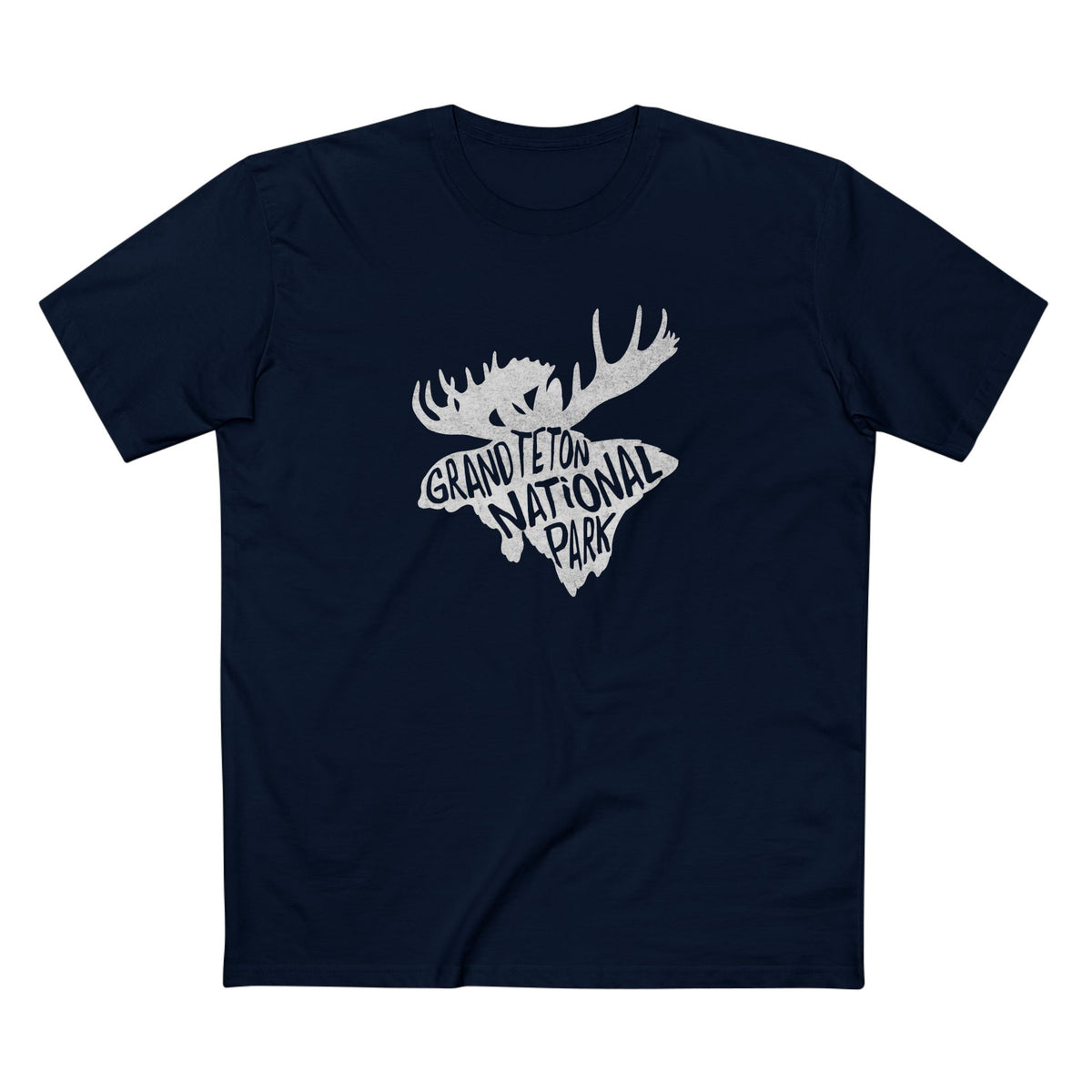 Grand Teton National Park T-Shirt - Moose in Navy