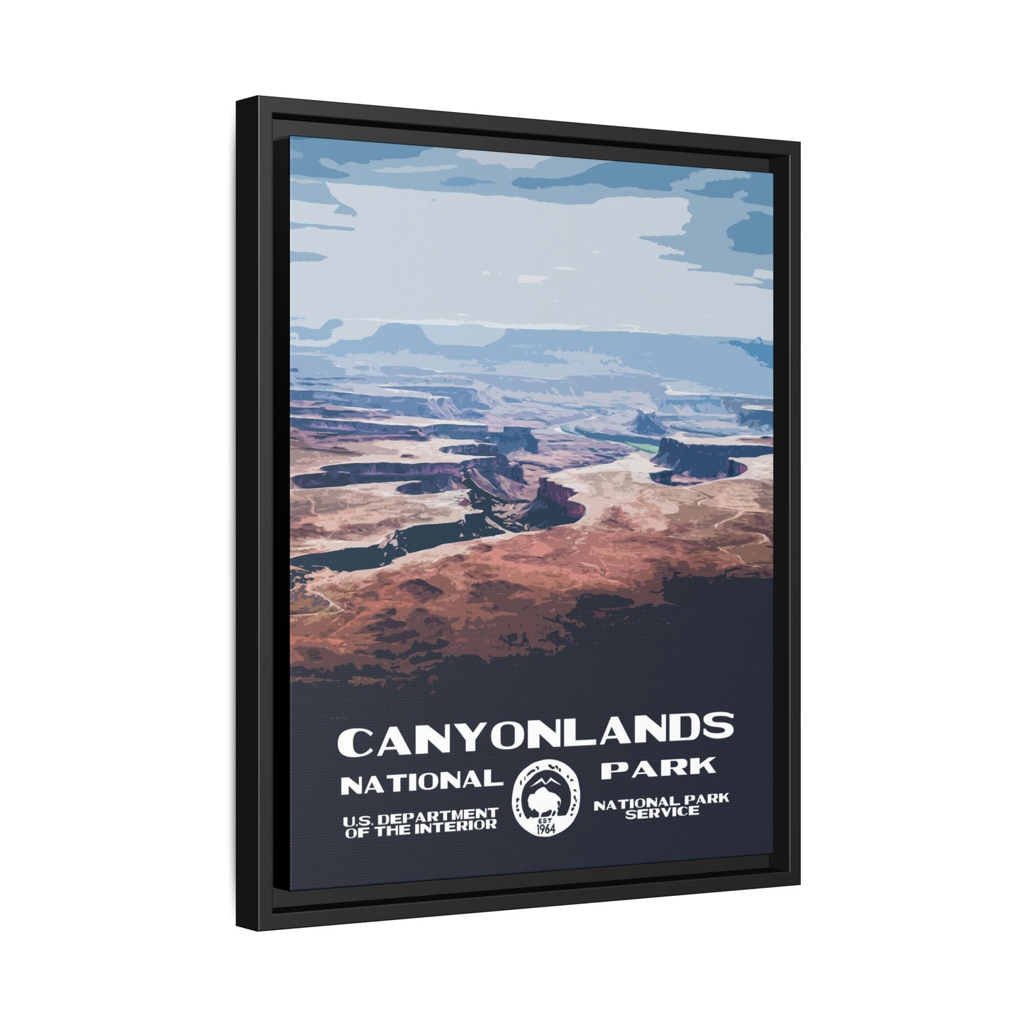 Canyonlands National Park Framed Canvas - WPA Poster