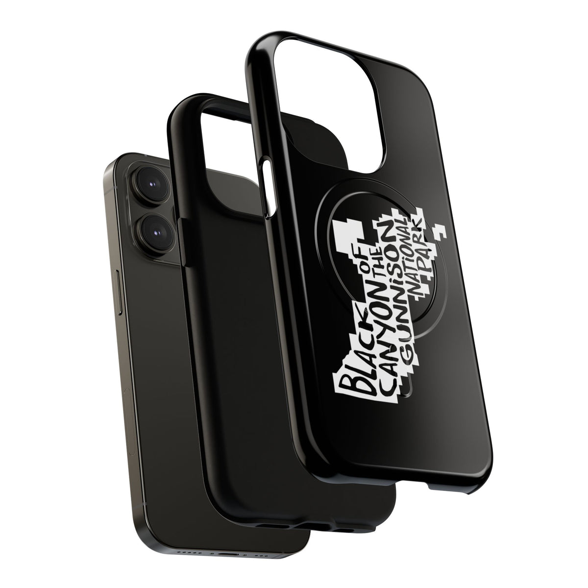 Black Canyon of the Gunnison National Park iPhone Case with MagSafe - Map Design