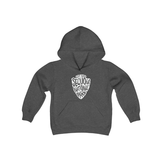Sequoia National Park Kids Hoodie - Arrowhead Chunky Text