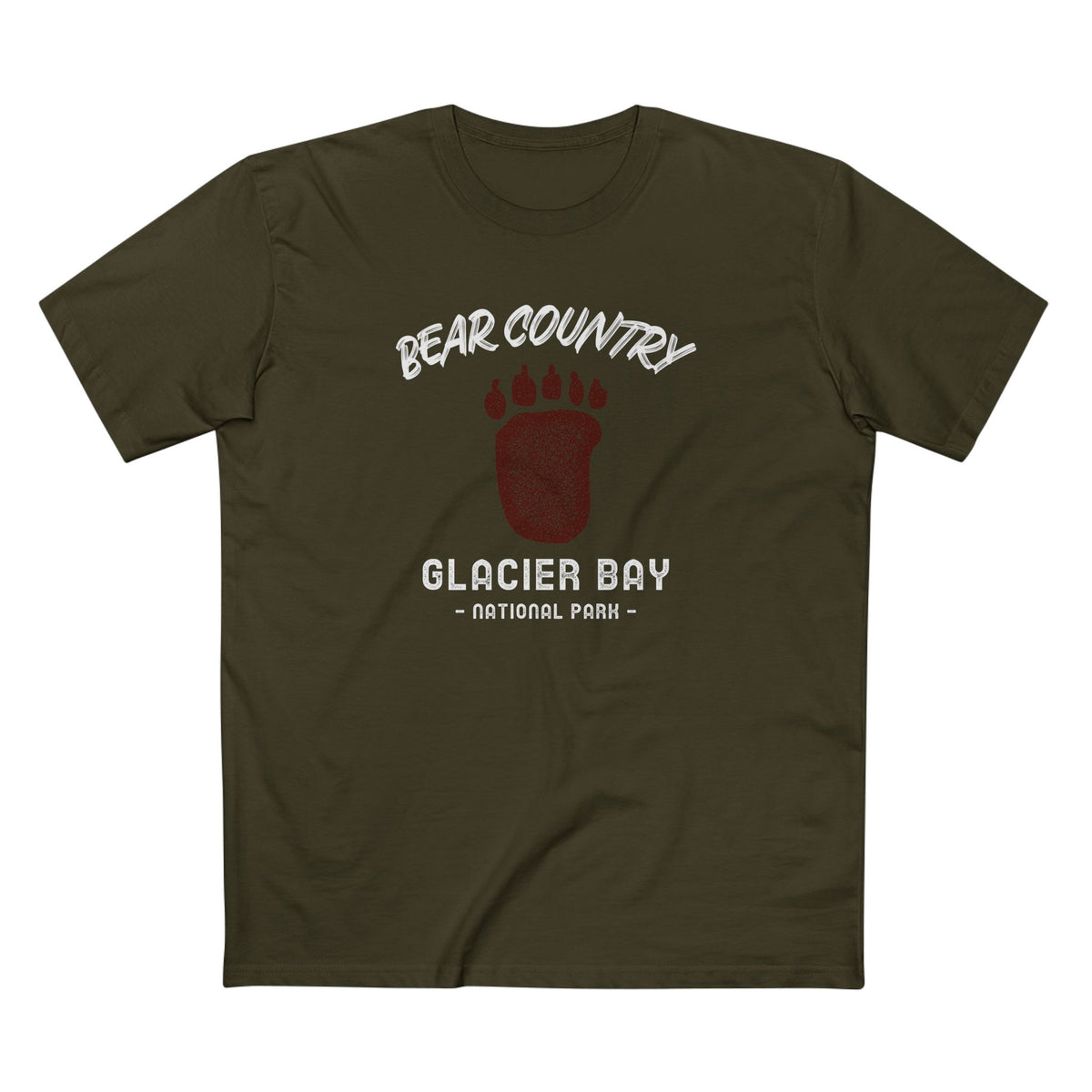 Glacier Bay National Park T-Shirt - Bear Country in Army