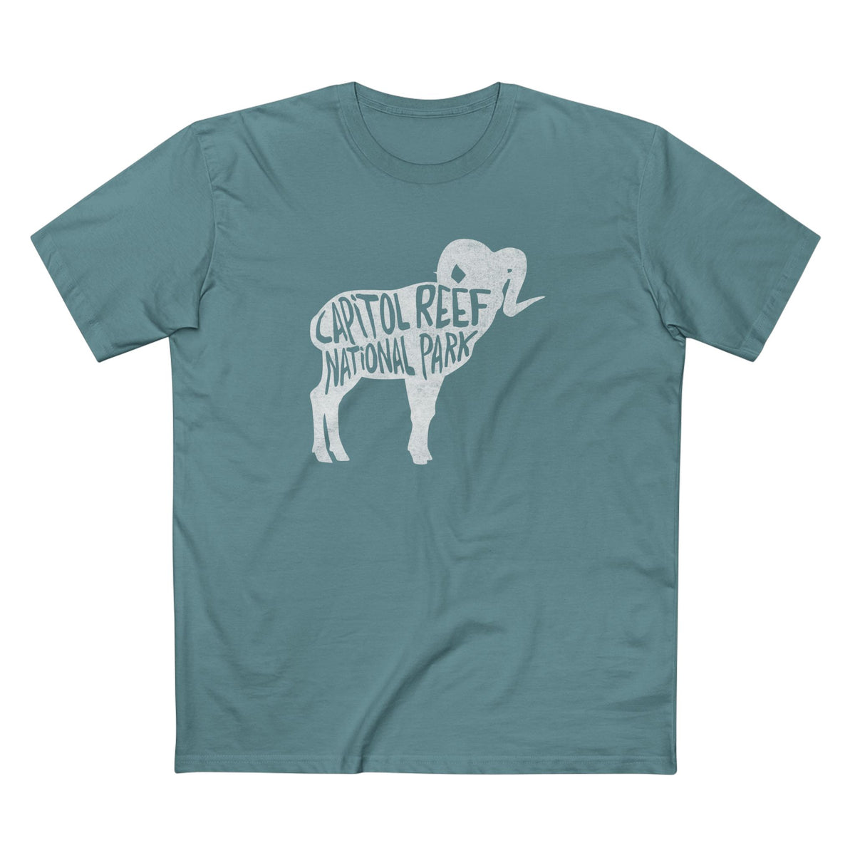 Capitol Reef National Park T-Shirt - Bighorn Sheep in Slate Blue
