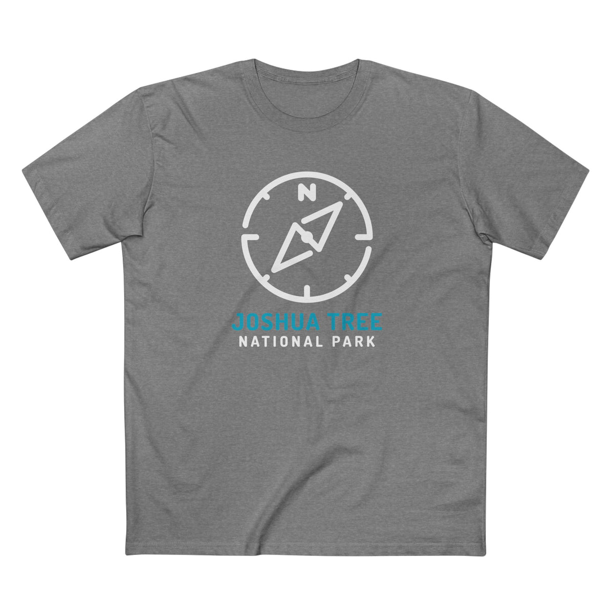 Joshua Tree National Park T-Shirt Compass Design in Athletic Heather