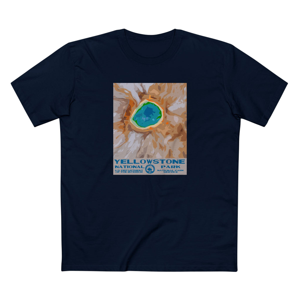 Yellowstone National Park T-Shirt - Grand Prismatic in Navy