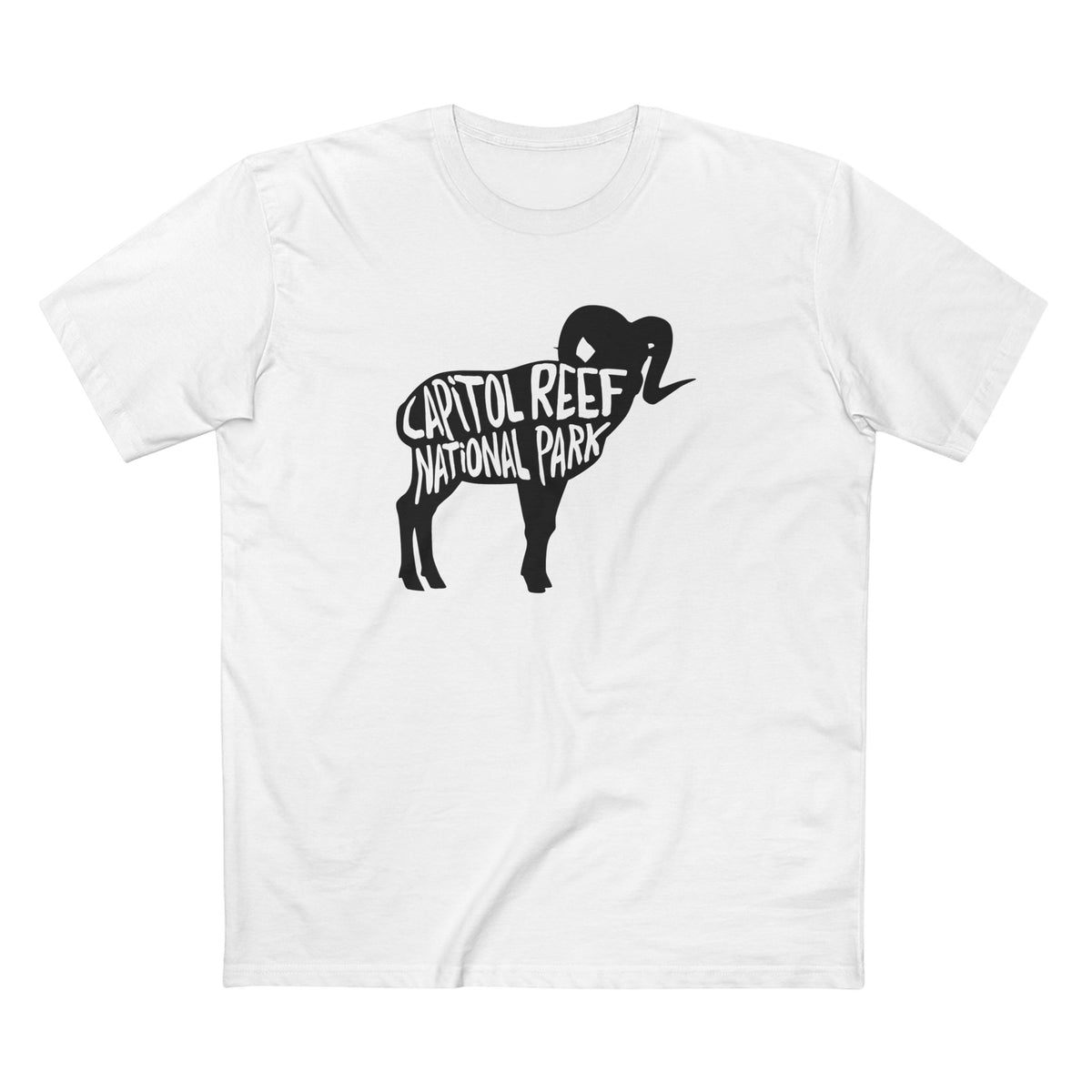 Capitol Reef National Park T-Shirt - Bighorn Sheep in White