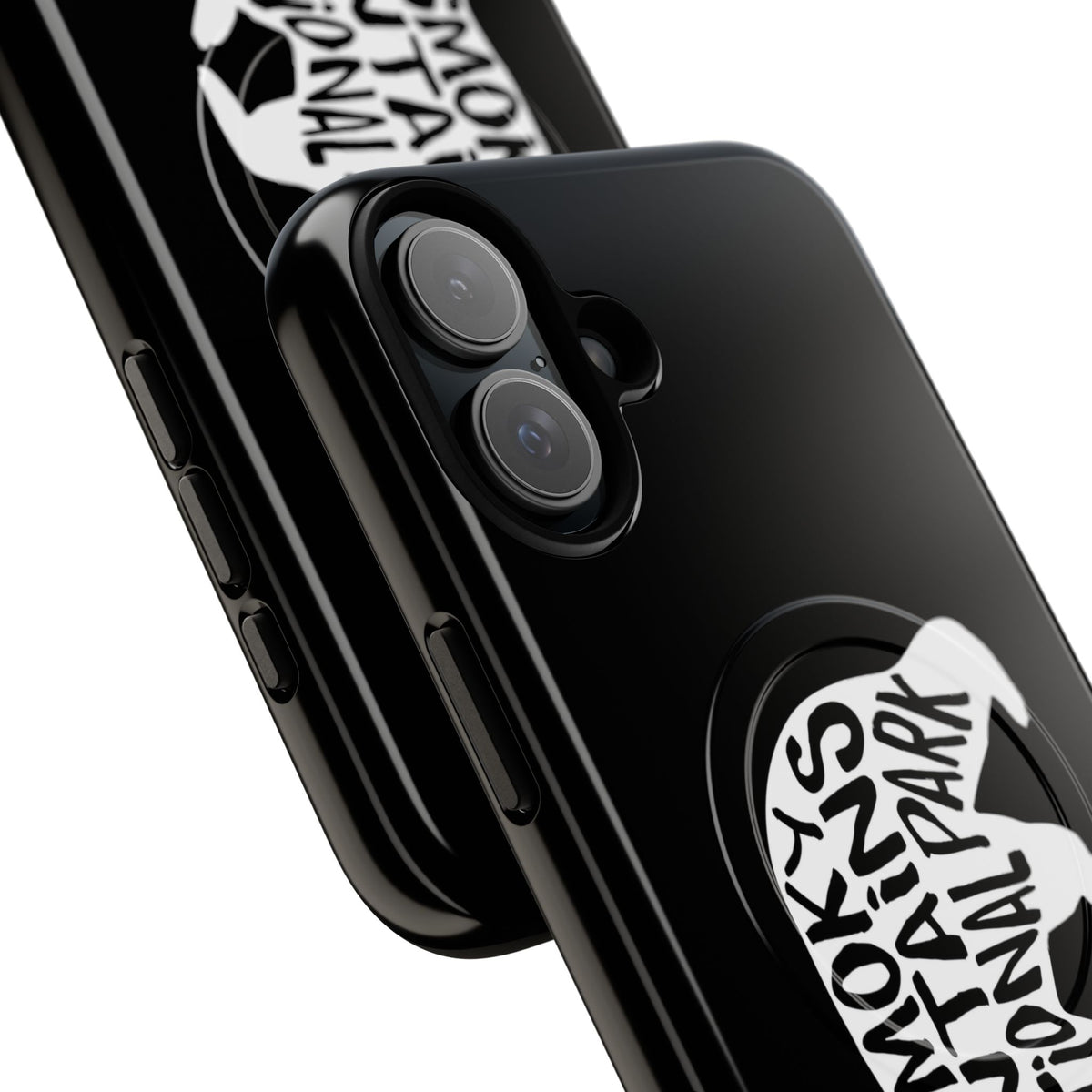 Great Smoky Mountains National Park iPhone Case with MagSafe - Black Bear Design
