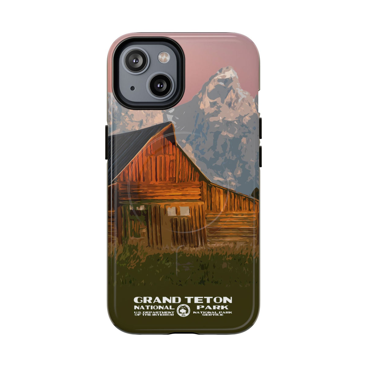 Grand Teton National Park iPhone Case with MagSafe - Moulton Barn