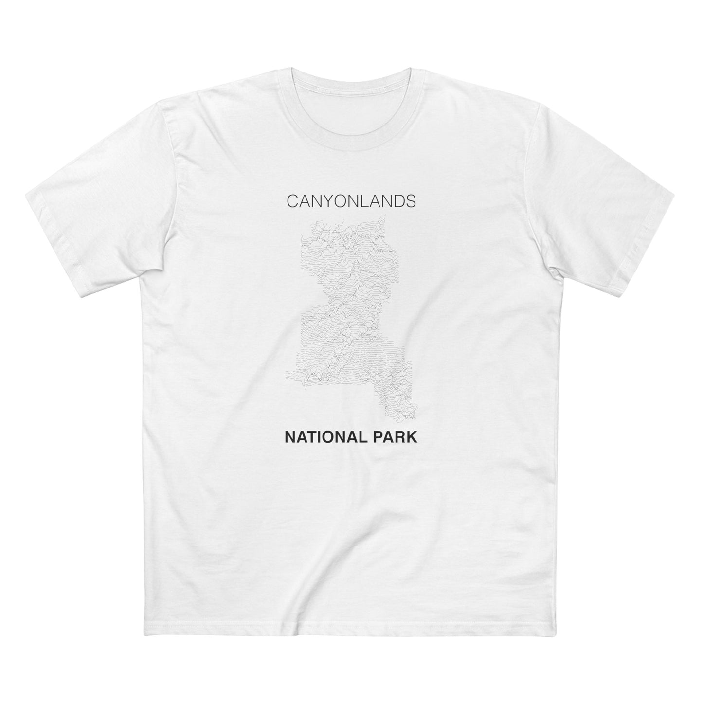Canyonlands National Park T-Shirt Lines in White