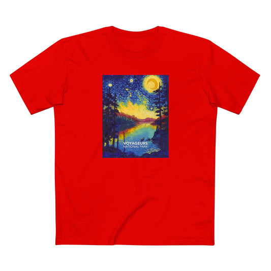 Voyageurs National Park T-Shirt - The Starry Night in Red