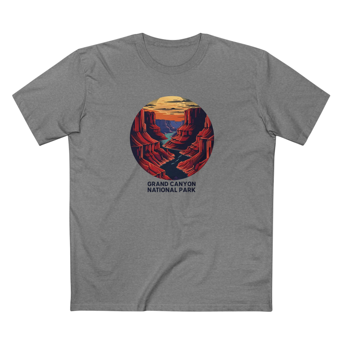 Grand Canyon National Park T-Shirt - Mile High Canyon in Athletic Heather