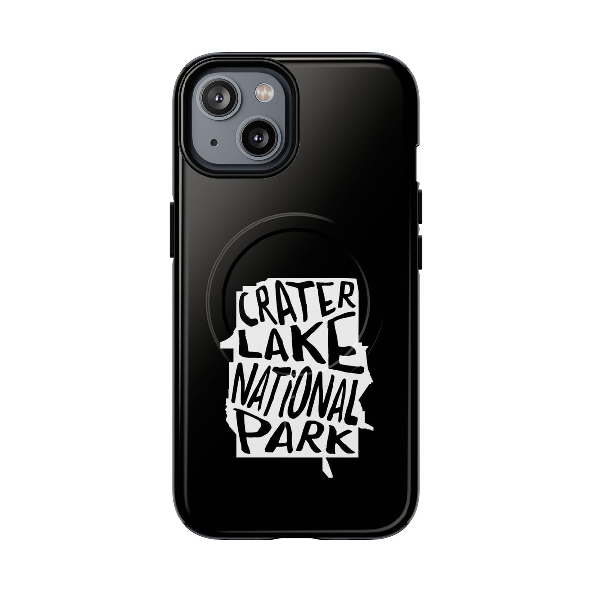 Crater Lake National Park iPhone Case with MagSafe - Map Design