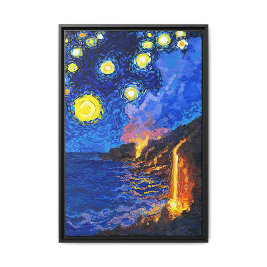 Hawai'i Volcanoes National Park Framed Canvas - The Starry Night