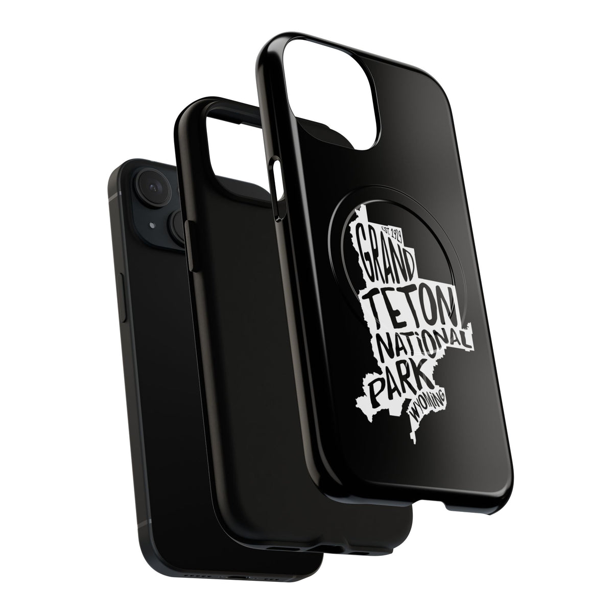 Grand Teton National Park iPhone Case with MagSafe - Map Design