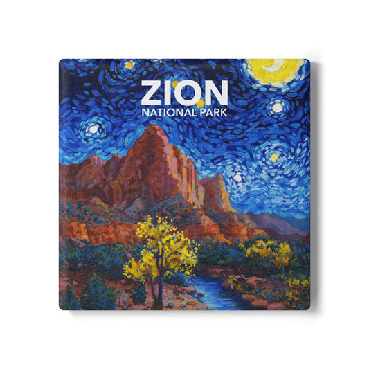 Zion National Park Coaster - The Starry Night