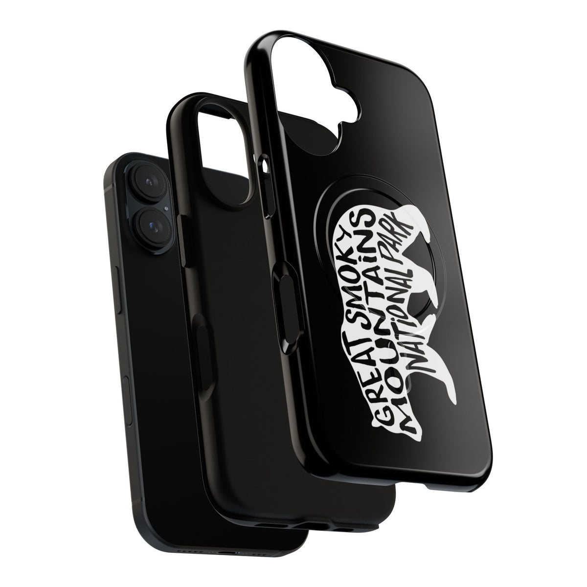 Great Smoky Mountains National Park iPhone Case with MagSafe - Black Bear Design
