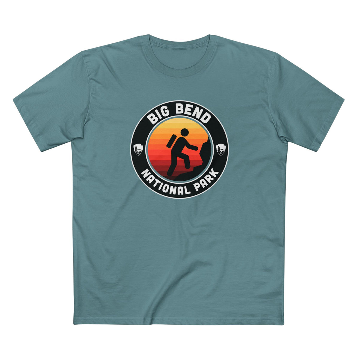 Big Bend National Park - Round Badge Design in Slate Blue