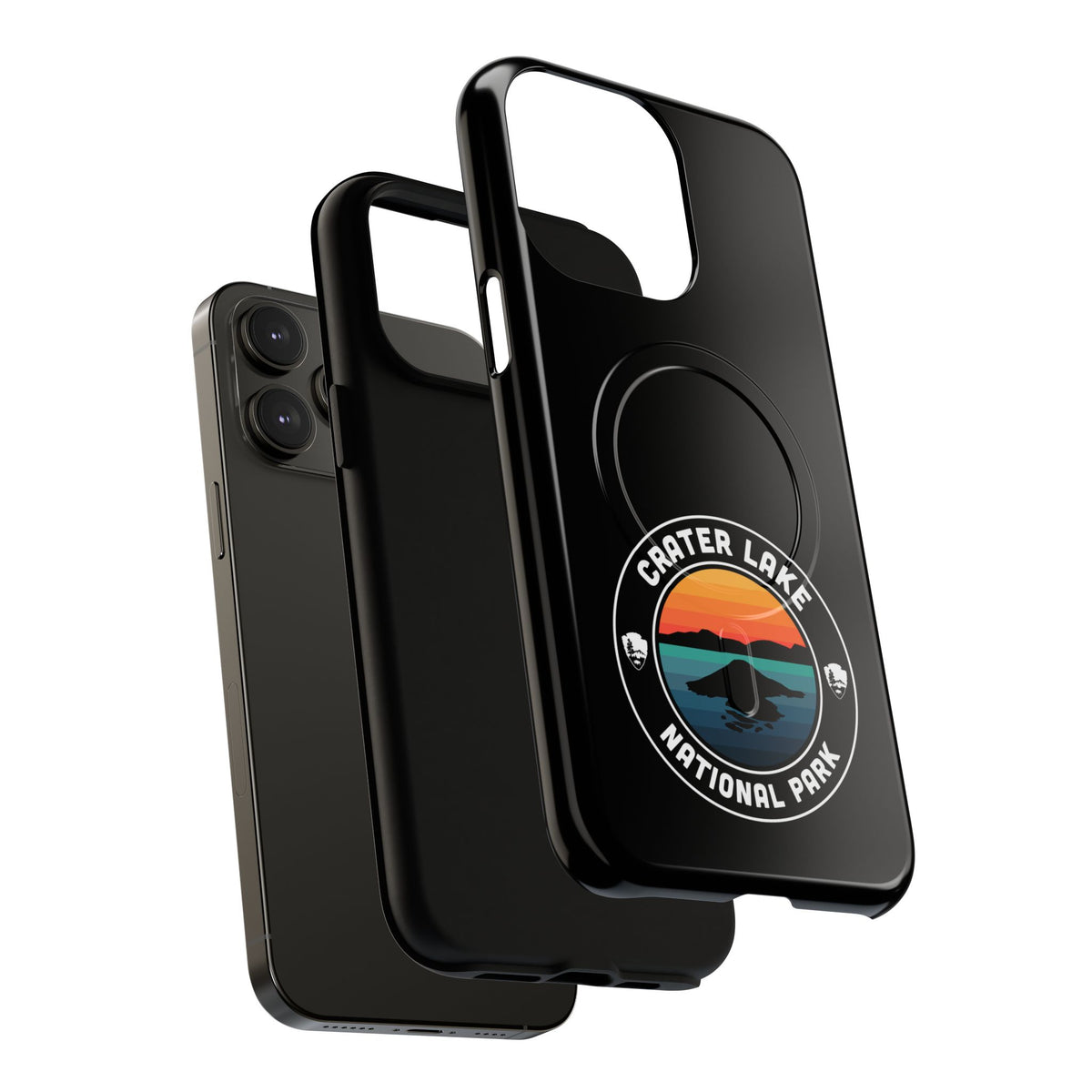 Crater Lake National Park iPhone Case with MagSafe - Round Emblem Design