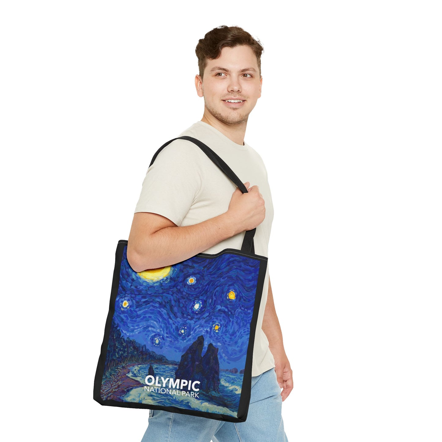 Olympic National Park Tote Bag - The Starry Night Large