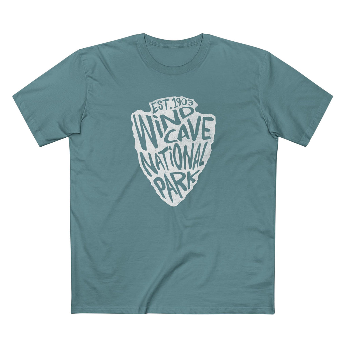 Wind Cave National Park T-Shirt - Arrow Head Design in Slate Blue