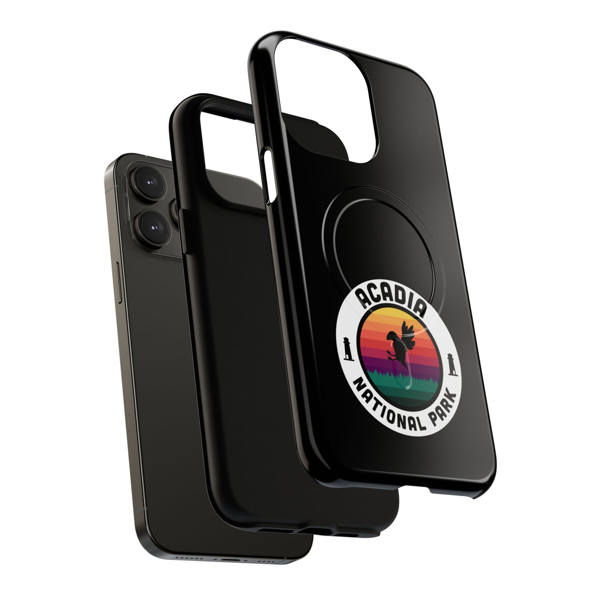Acadia National Park iPhone Case with MagSafe - Round Emblem Design