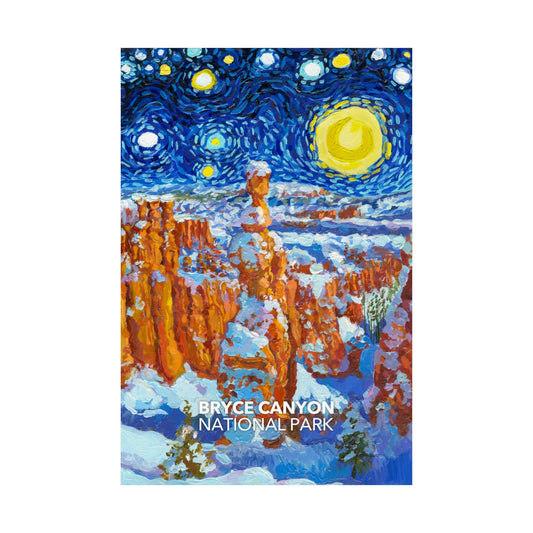 Bryce Canyon National Park Poster - Starry Night